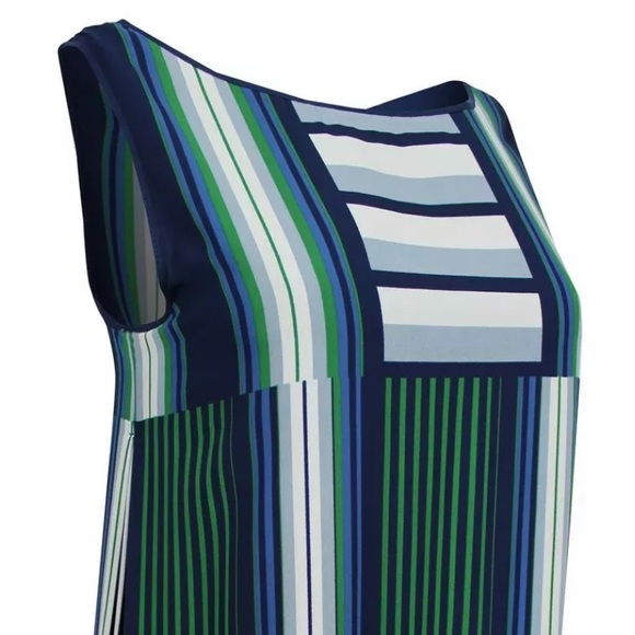 Max Studio Blue Striped Women’s Dress L NWT - Picture 3 of 5